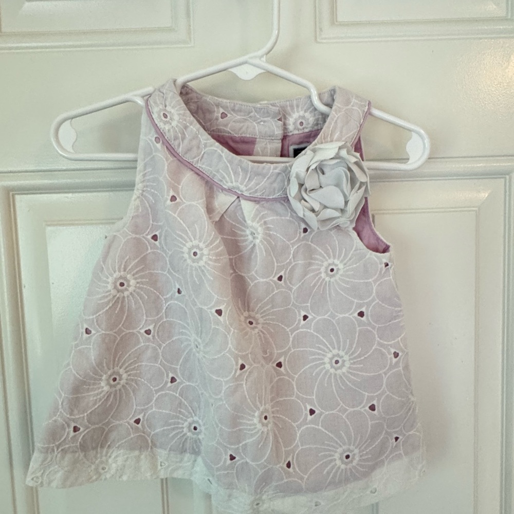 Janie and Jack White Floral Sleeveless Top